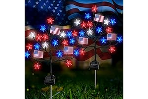 Upgraded 4th of July Decorations Solar Lights: Illuminate Your Patriotic Celebrations