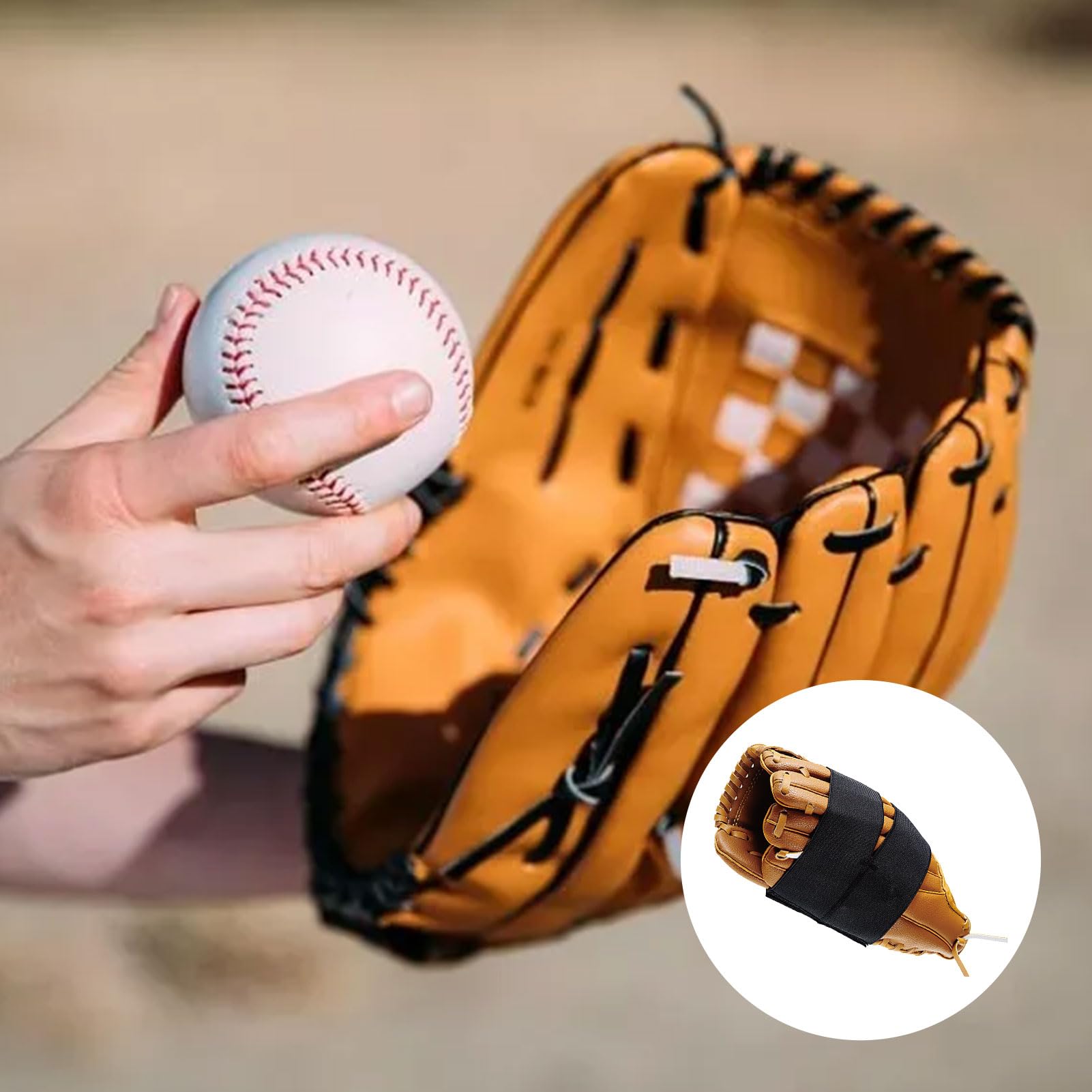 NICENEEDED 3 Bande de Protection pour Gants Sangle pour Gant de Baseball Sangle Élastique pour Gants de Softball et de Baseball Accessoires pour Gants