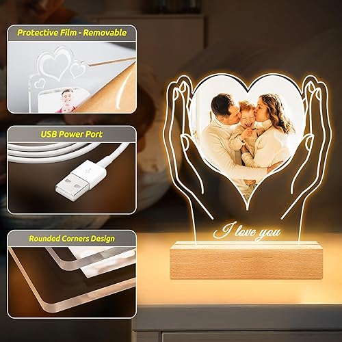 Miniatura 5 de Marcos de fotos personalizados con foto, marco de fotos personalizado, marco de fotos personalizado, regalos de cumpleaños personalizados para el