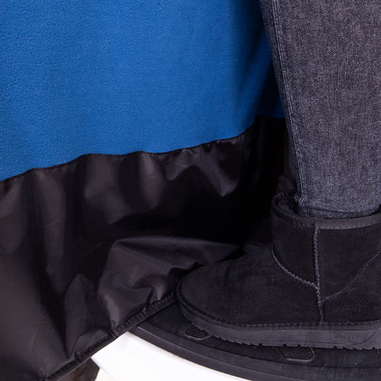 TEMKIN Manta para Silla de Ruedas Ropa Abrigada Invierno a Prueba de Viento e Impermeable de la Cabeza a los pies para sillas de Ruedas, Motocicletas y Bicicletas,Negro,L
