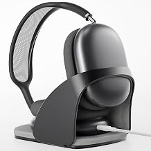 SUPERONE Smart Headphone Stand Designed for AirPods Max, Headset Holder with Hibernating Base AirPods Max Stand Aluminum Alloy, Grey