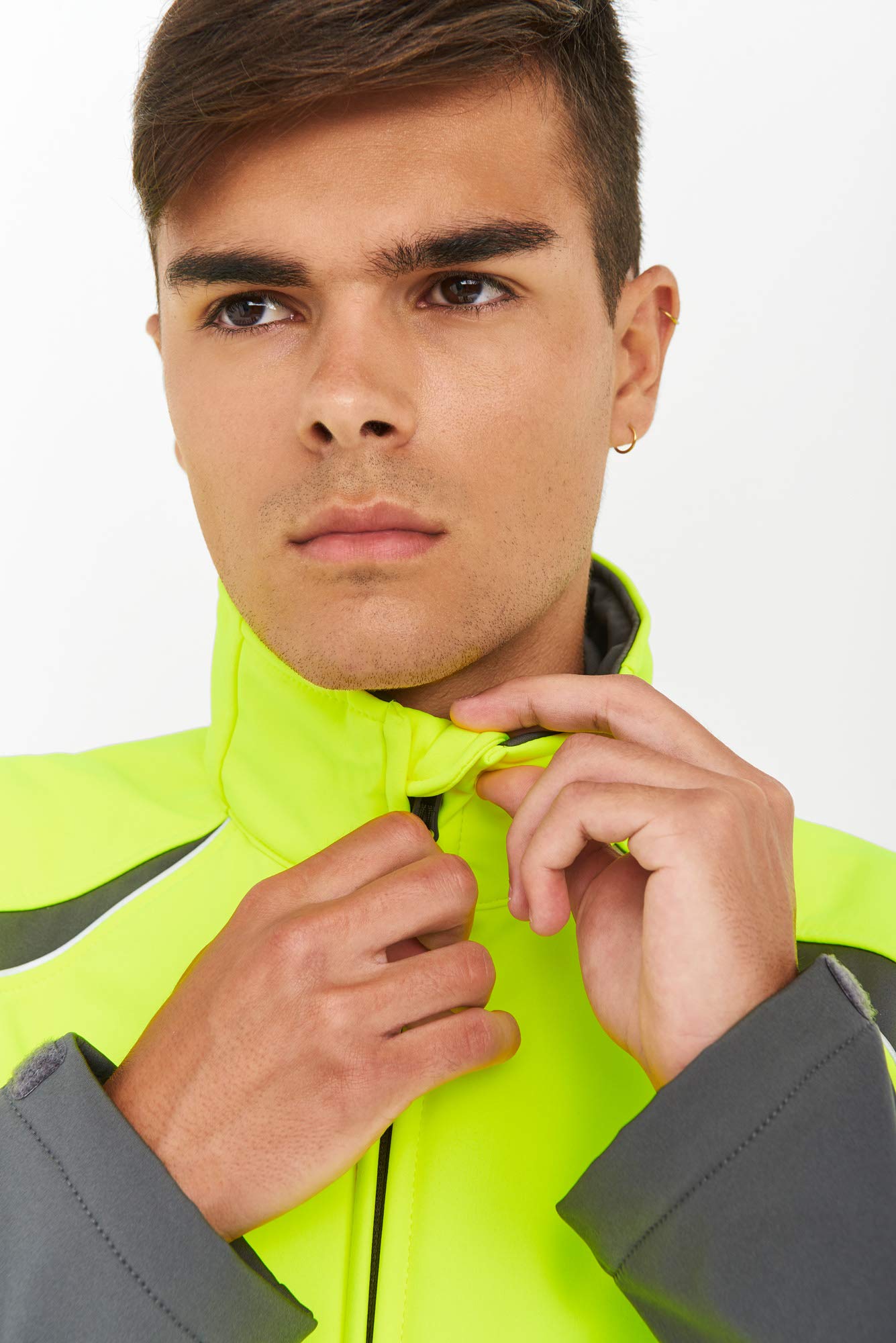Chaqueta De Trabajo Reflectante Softshell Alta Visibilidad de Hombre Profesional. Ref: 4756