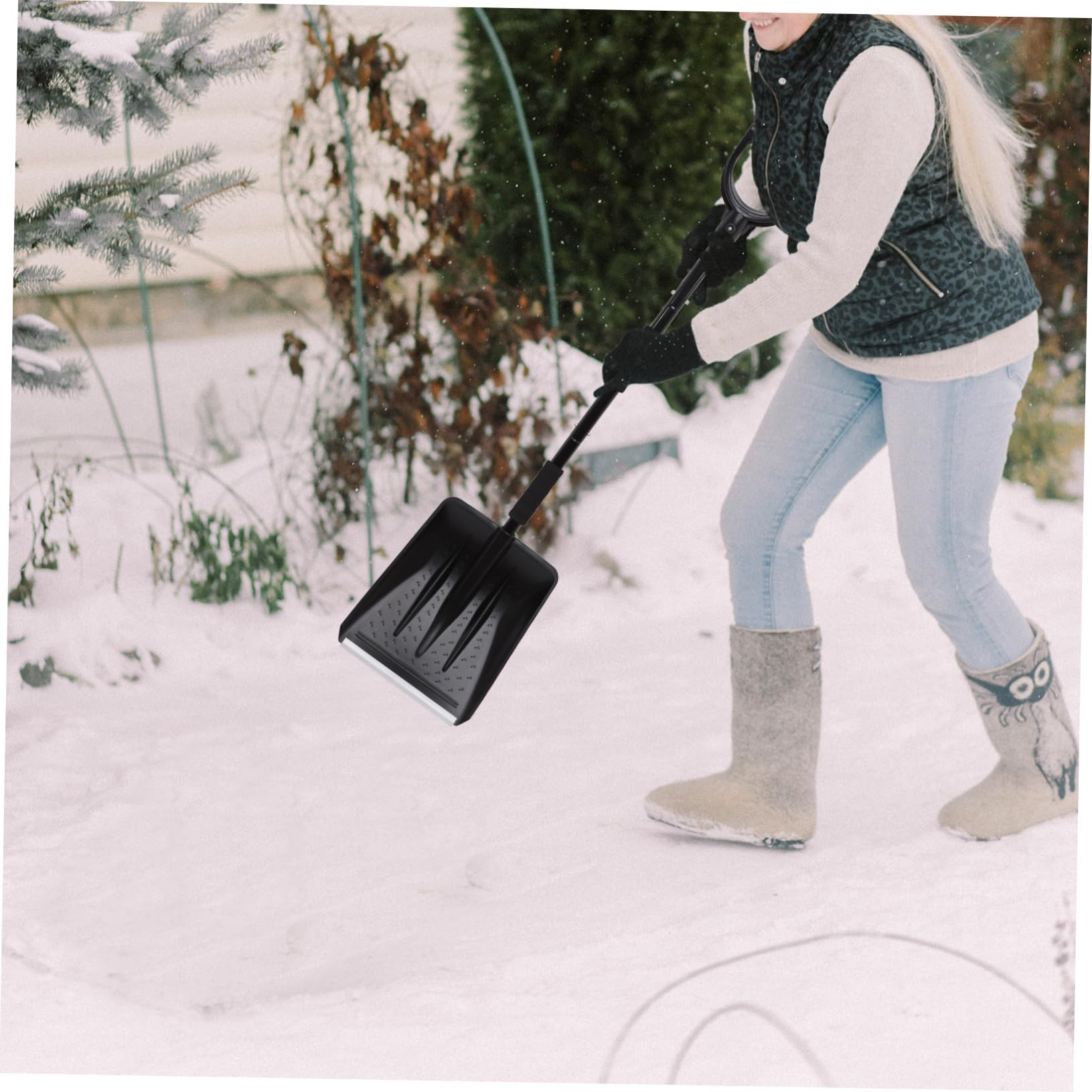 Milisten 1ensemble Shovel à Neige Multifonctionnelle pour Voiture Grattoir à Glace Amovible Outil De Nettoyage De Pare-Brise pour Éliminer La Neige Givre Conception Ergonomique Et