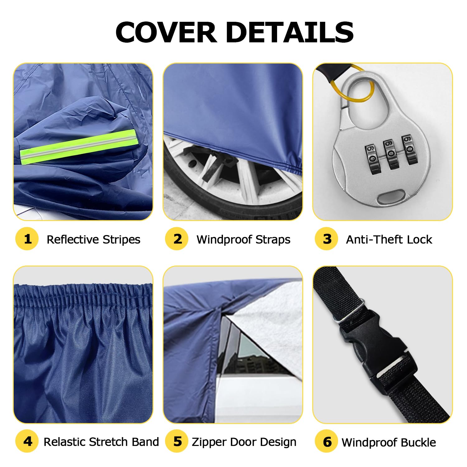 Bâche de protection pour voiture - 10 couches - Étanche à la poussière - Imperméable - Pour Fiat Panda