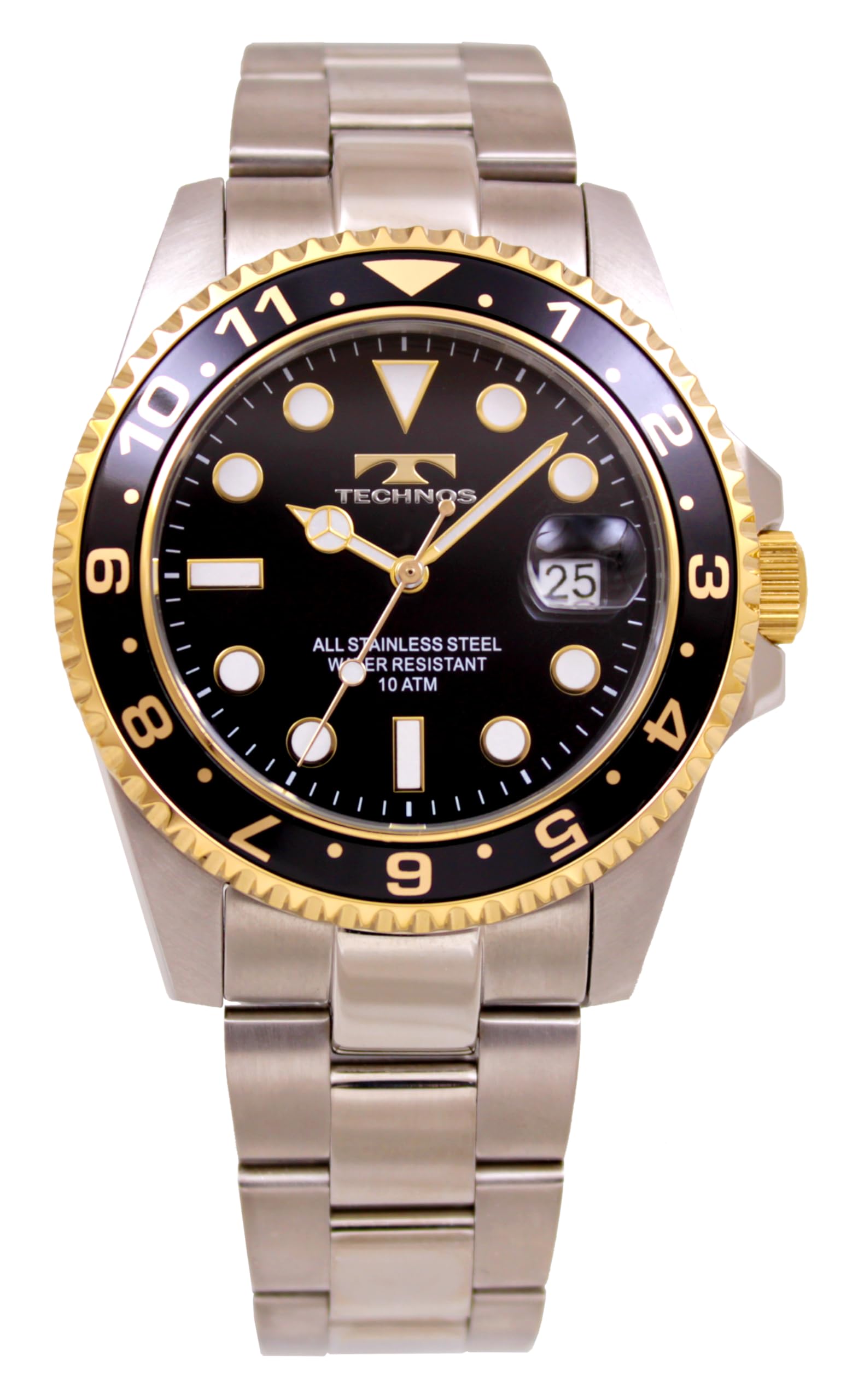 Amazon.co.jp: [テクノス] 腕時計 デイト 10気圧防水 TSM419GB メンズ