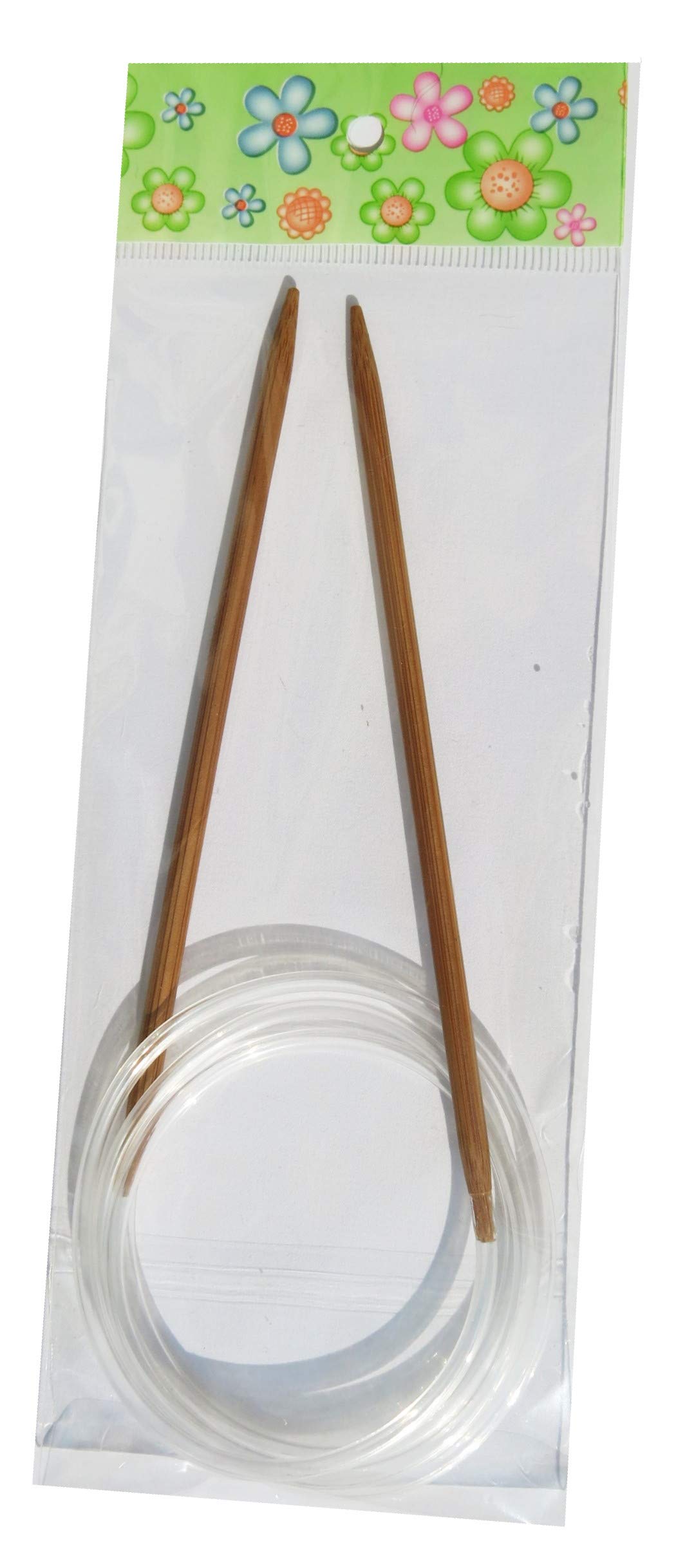 Adf Tm Carbonized One Pair 100Cm (40'') X 4.5Mm Bamboo Circular Knitting Needles