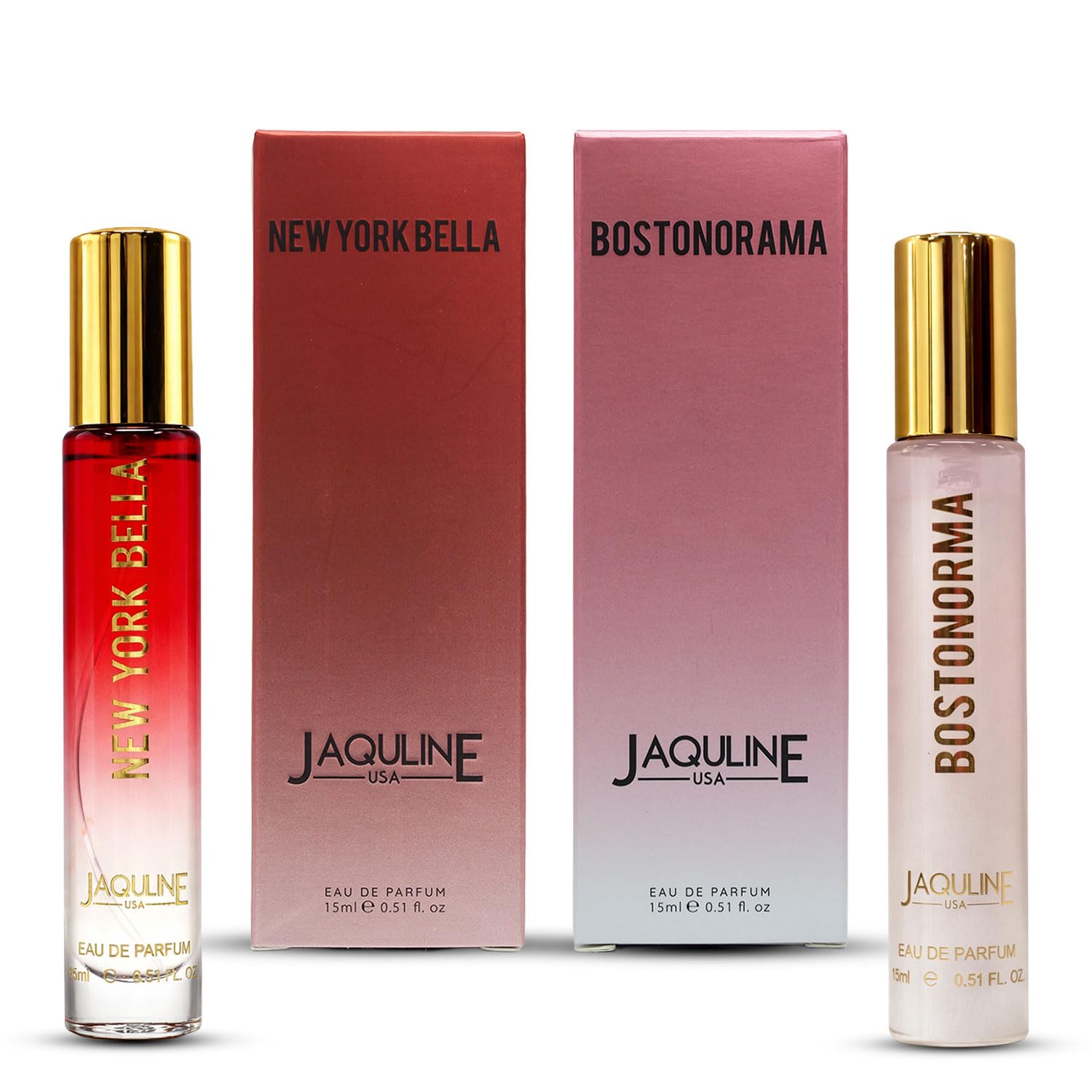 JAQULINE USA Metro Muse Collection | Mini Pocket Long Lasting Perfume Combo | Gift Set | For Men Women - 15ml x 2