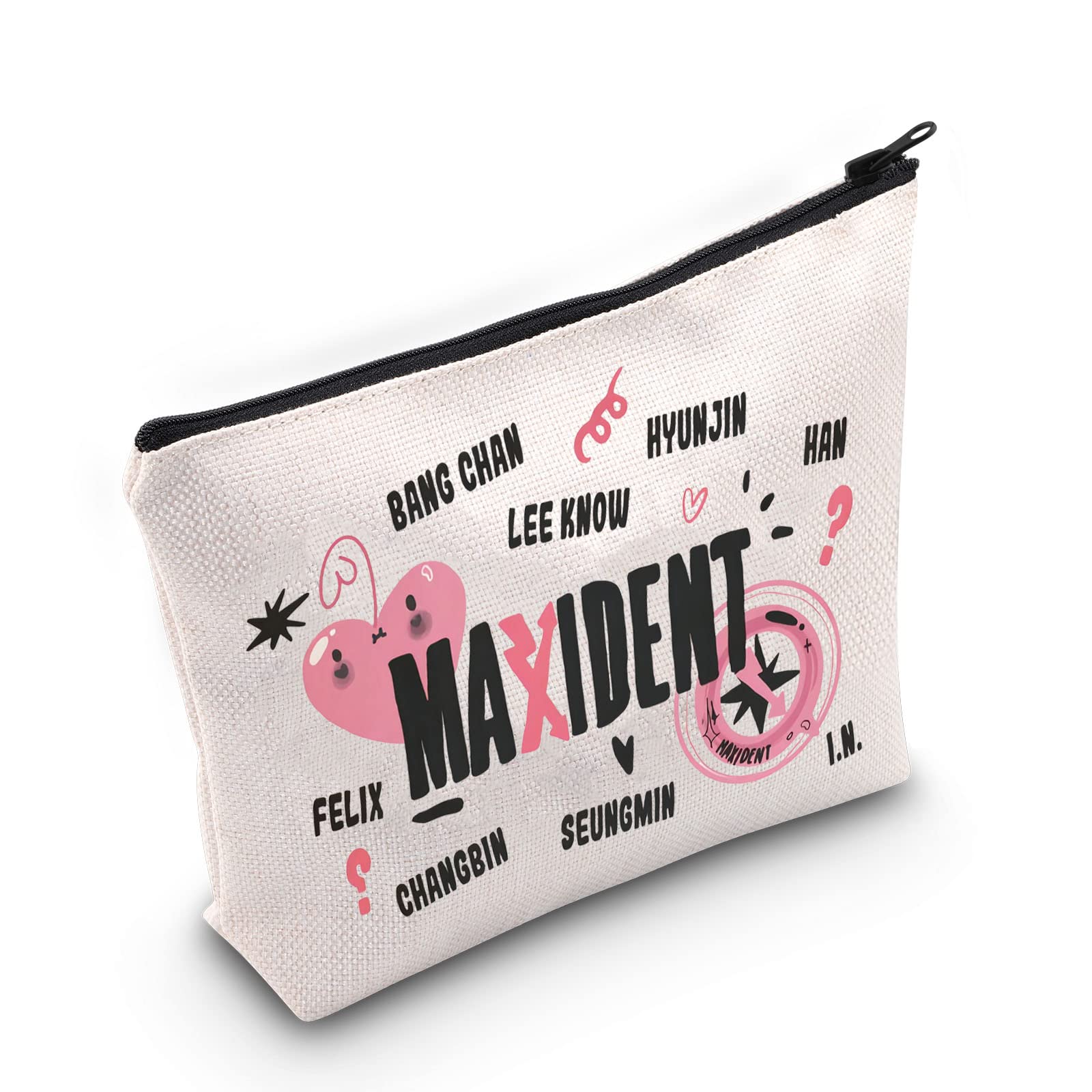 Album Gift Singer Inspired Gift K-Pop Team Makeup Bag K pop Merch SKZOO Fans Gifts K-POP Music Merchandise SKZ Fans Zipper Pouch (M Album Bag.)