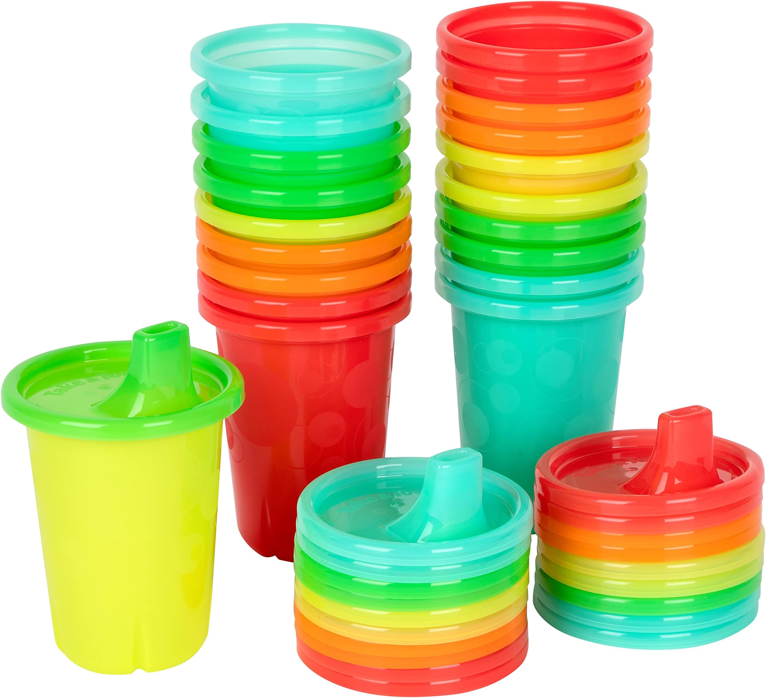 The First Years Take & Toss Spill Proof Sippy Cups Value Pack, Rainbow, 20-Pieces