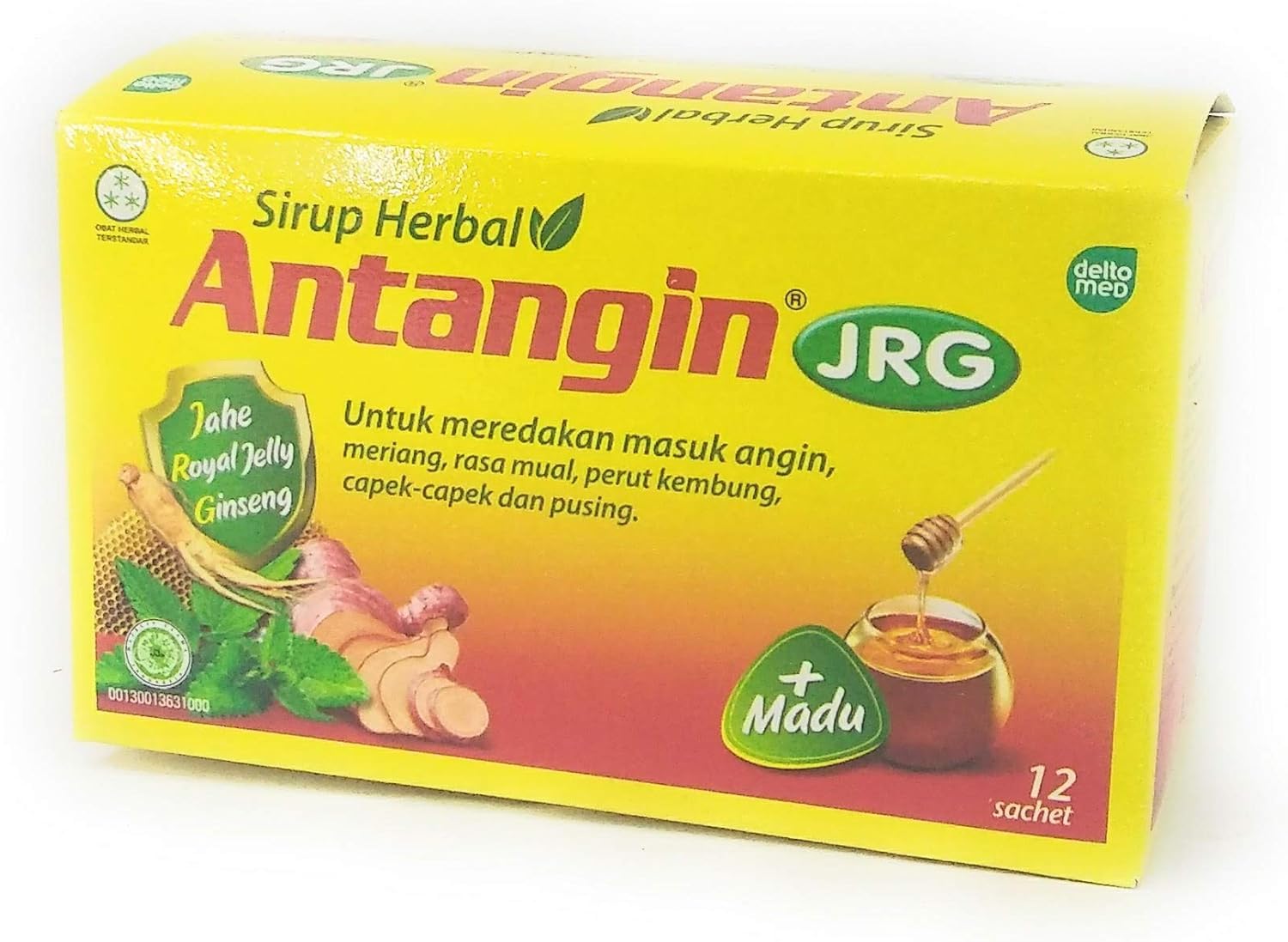 Antangin JRG – Traditionelles Getränk mit Ingwer und Gelée Royale – 12 trinkfertige Beutel – Indonesisches Rezept mit natürlichen Pflanzenstoffen