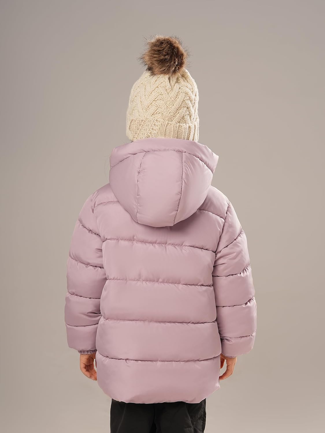 maoo garden Little Girls Winter Jacket 4-7 Years Toddler Puffer Fleece Lined Lightweight Water-Resistant Coat - Image 3