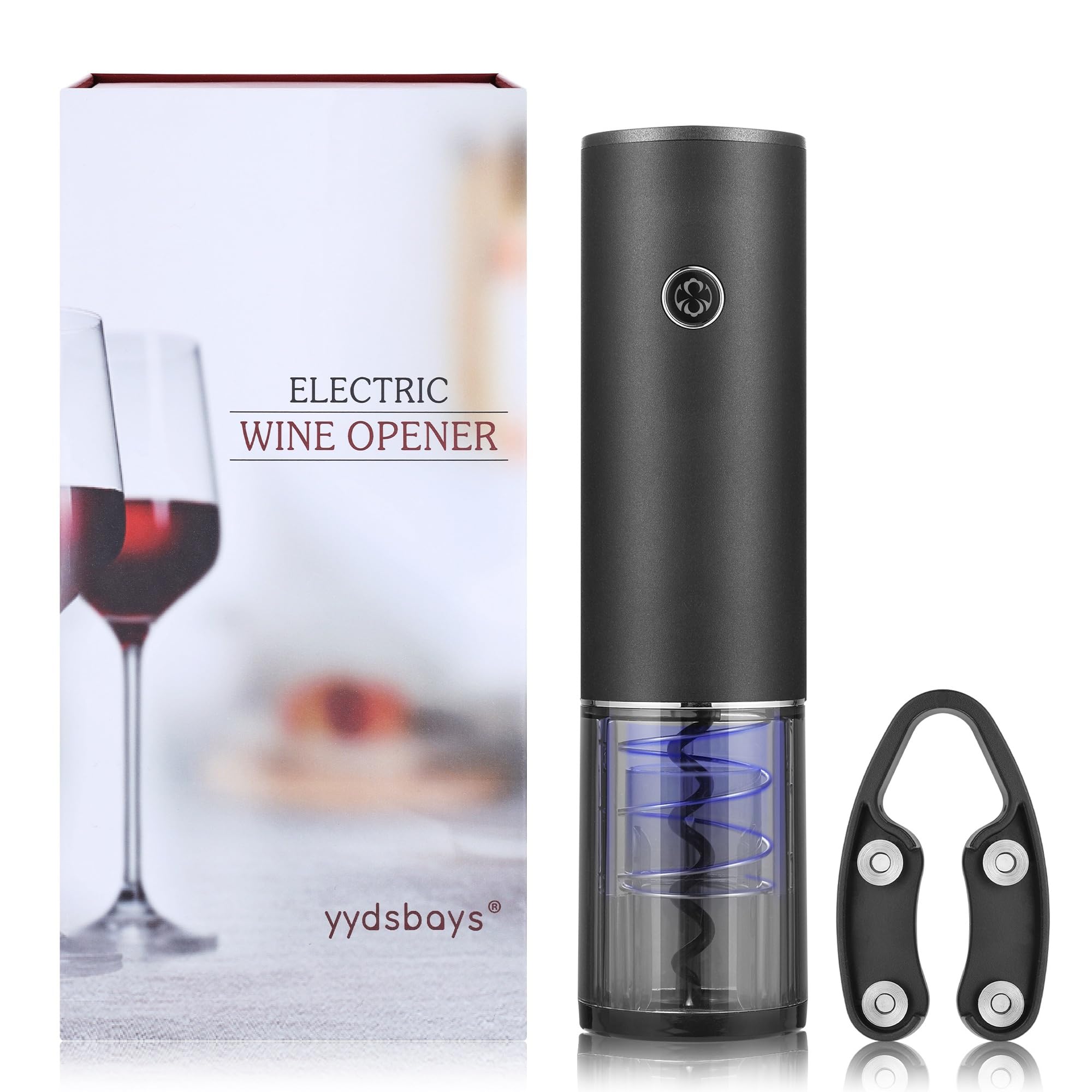 Cavatappi Elettrico Professionale Ricaricabile USB Nero con Taglia Capsule
