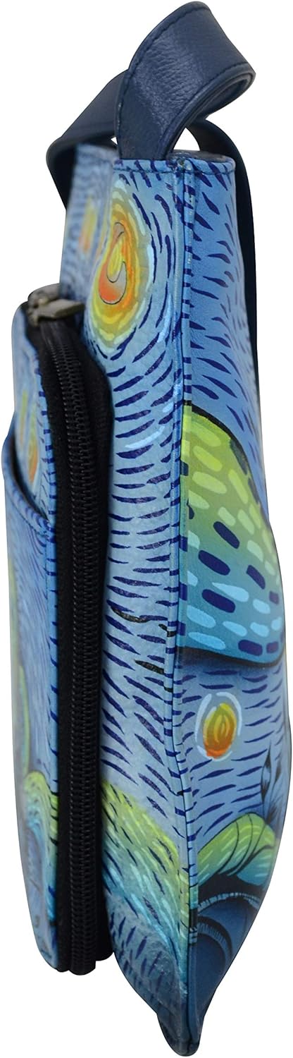 Anna by Anuschka Women's Genuine Leather Large Cross-Body Handbag | Zip-Top Multi-Compartment Organizer - Image 4