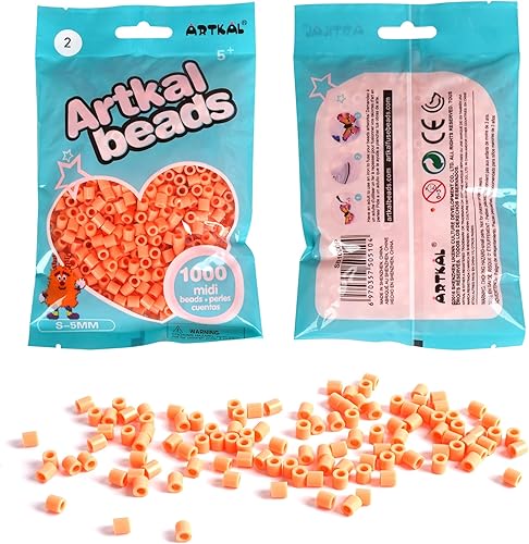 Miniatura 3 de Artkal Cuentas de fusible, 1000 cuentas de hierro de 0.197 in, cuentas de hierro compatibles con Perler Beads Hama Beads, S02