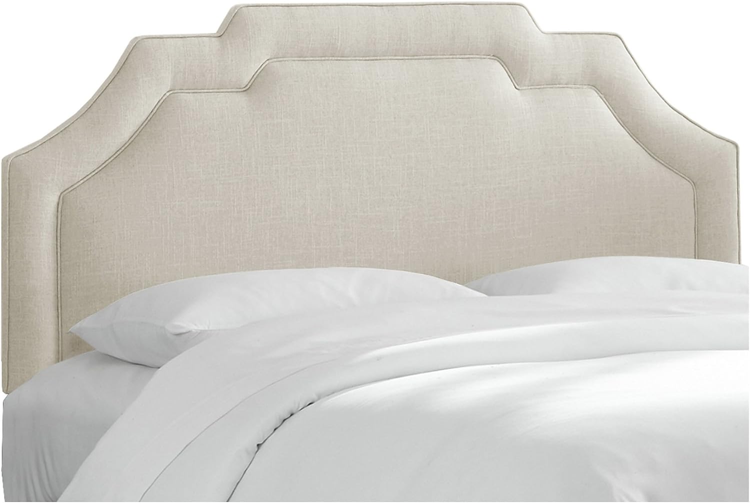 Full Lola Upholstered Headboard, Beige, Handcrafted