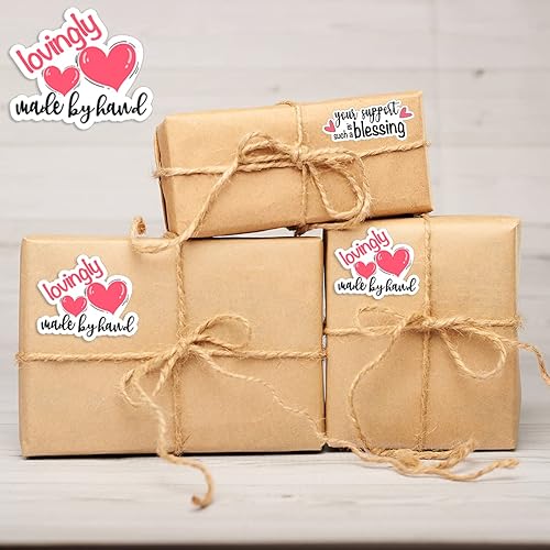 Miniatura 6 de 1.5 pulgadas, cuidadosamente hechas a mano, calcomanías de agradecimiento, calcomanías hechas a mano, calcomanías de negocios, calcomanías de sobres