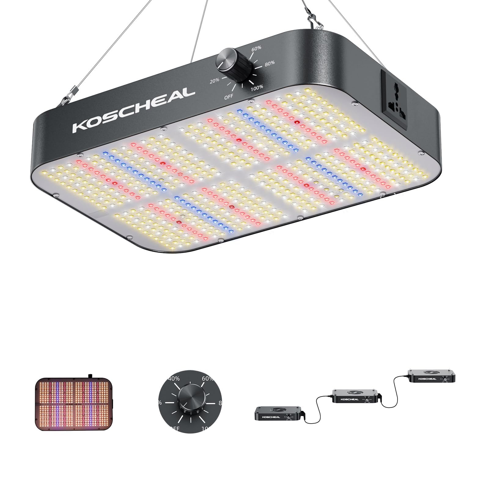 チャウヌ　サノク　all light KOSCHEAL KC800 LED Grow Light,80W Full Spectrum Led Grow Lights