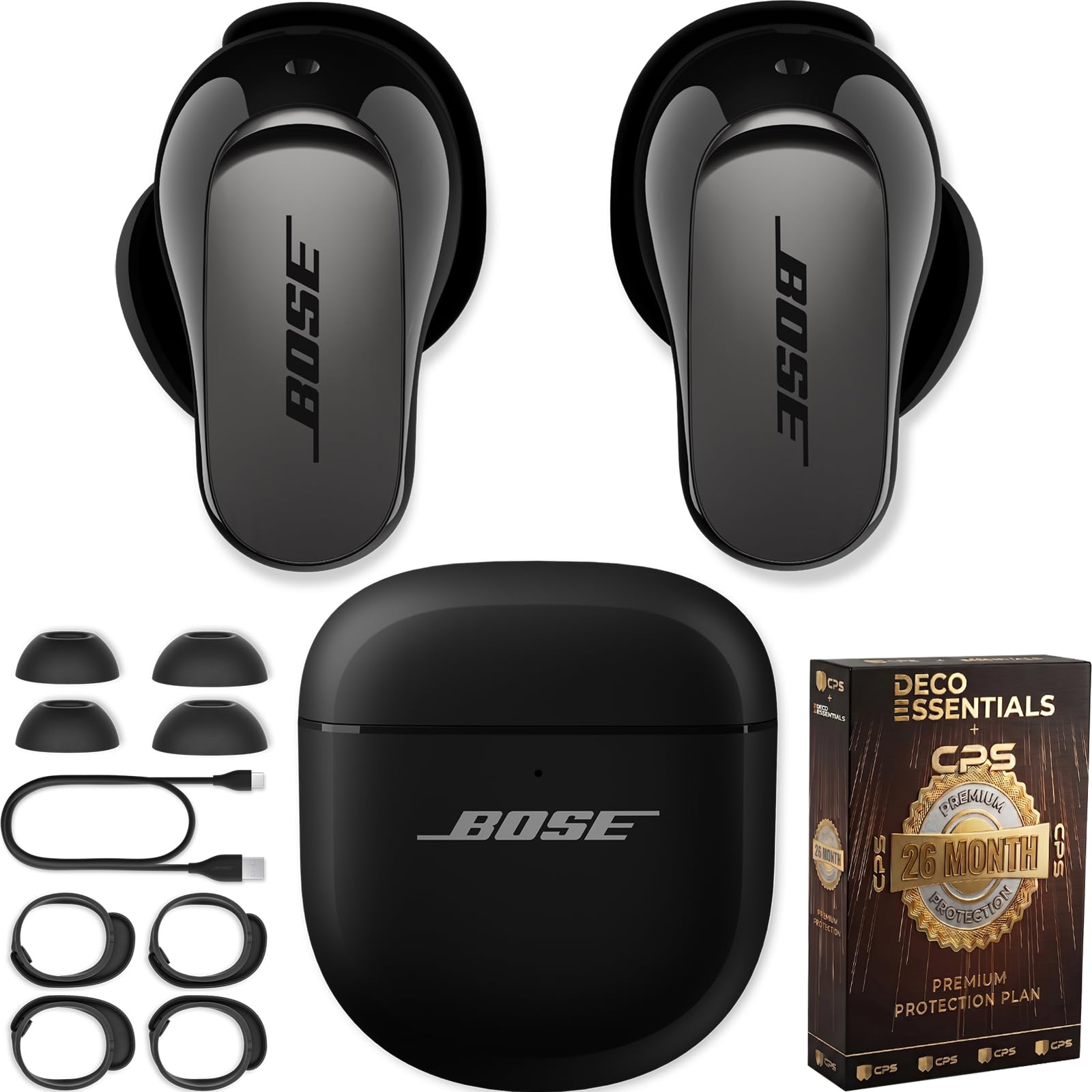 QuietComfort Ultra Earbuds 2nd Gen Wireless Headphones Bundle | Black, Active Noise Cance…