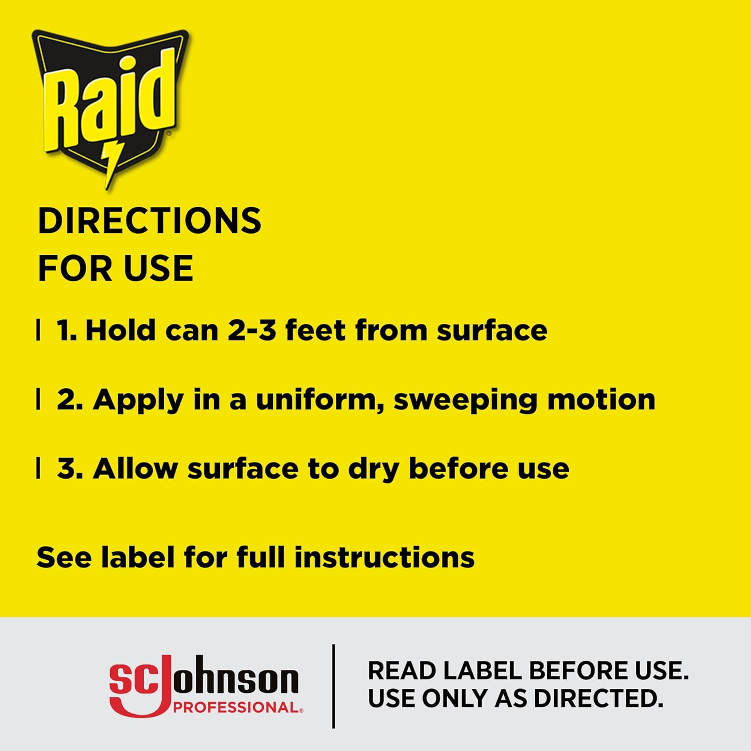SC Johnson Professional Raid Flea Killer Plus Carpet & Room Spray Insecticide Aerosol Spray, 16 oz, 12 Count