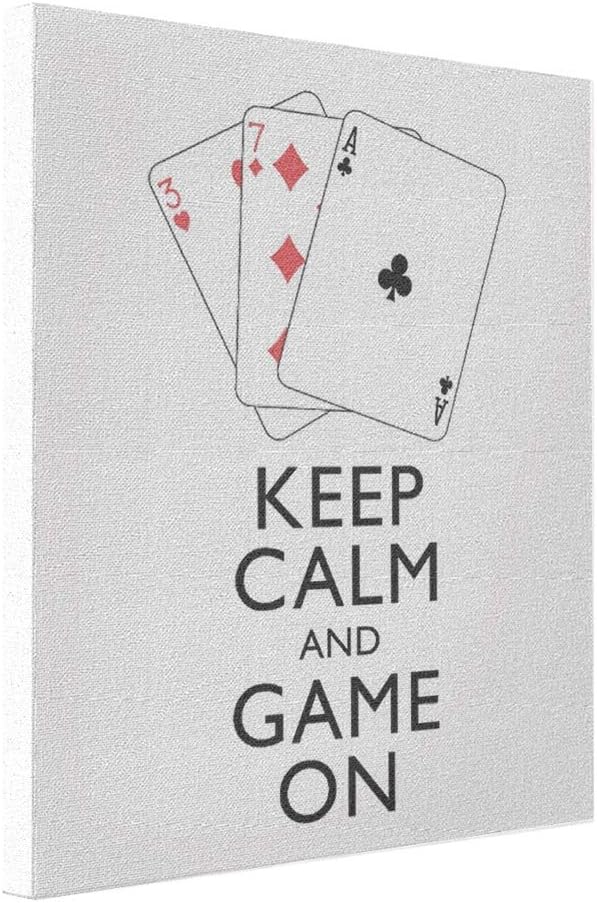 Cheap Art Canvas KEEP CALM AND GAME ON Card Games Modern