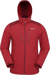 Mountain Warehouse Ninja Mens Lightweight Softshell Jacket - Water-resistant Rain Jacket with Adjustable Hem & Zipped pockets - Best for Spring, Walking & Outdoors