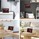 LED Digital Wall Clock Battery Operated - Large Display Digital Clock, Adjustable Brightness, Wall or Table Mount