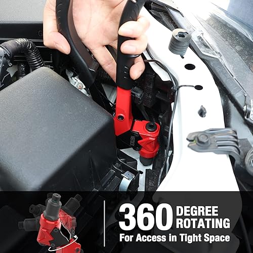 Miniatura 2 de Pistola de remache profesional de doble mano y cabeza giratoria de una sola mano Kit de herramientas de remache de bricolaje