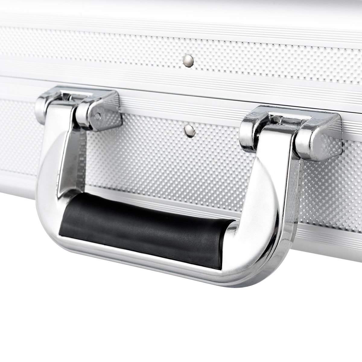 COSTWAY Maletín para Pistola de Aluminio con Mango Bloqueo de Contraseña Llave 134x35x12cm Pistola Caja