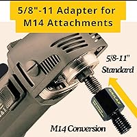 Vista 7 de Drilax Adaptador de amoladora angular M14 macho a 5/8-11 hembra, convertidor de rosca europeo a norteamericano para brocas de núcleo de diamante