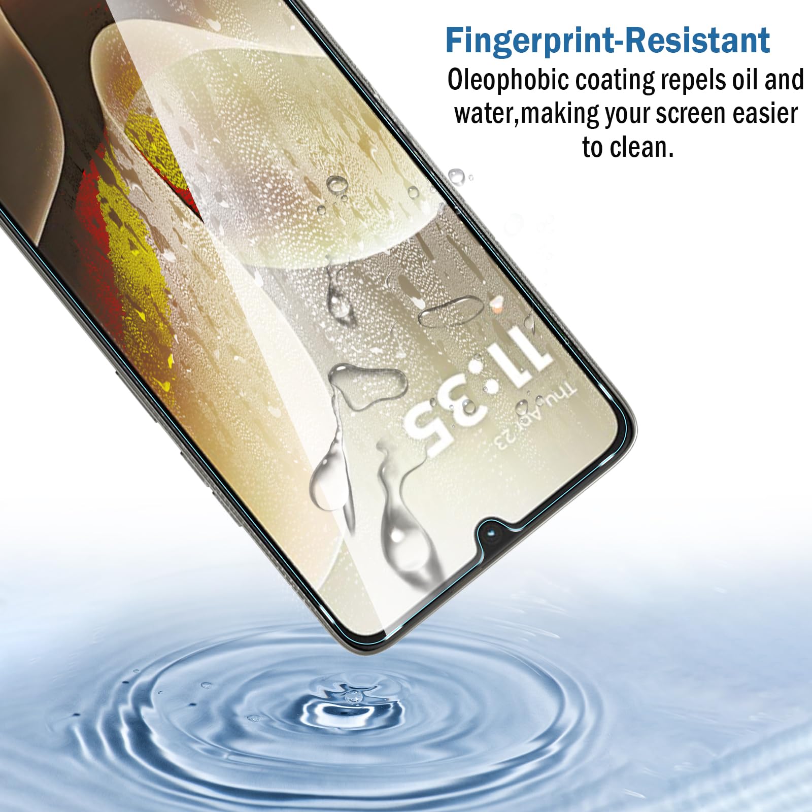 2+2 Pezzi Vetro Temperato per Motorola Moto G06 / Moto G06 Power 5G Pollici Pellicola Prottetiva con Pellicola Fotocamera, Anti Graffio, Durezza 9H, Senza Bolle, Anti-Impronte Film per Moto G06