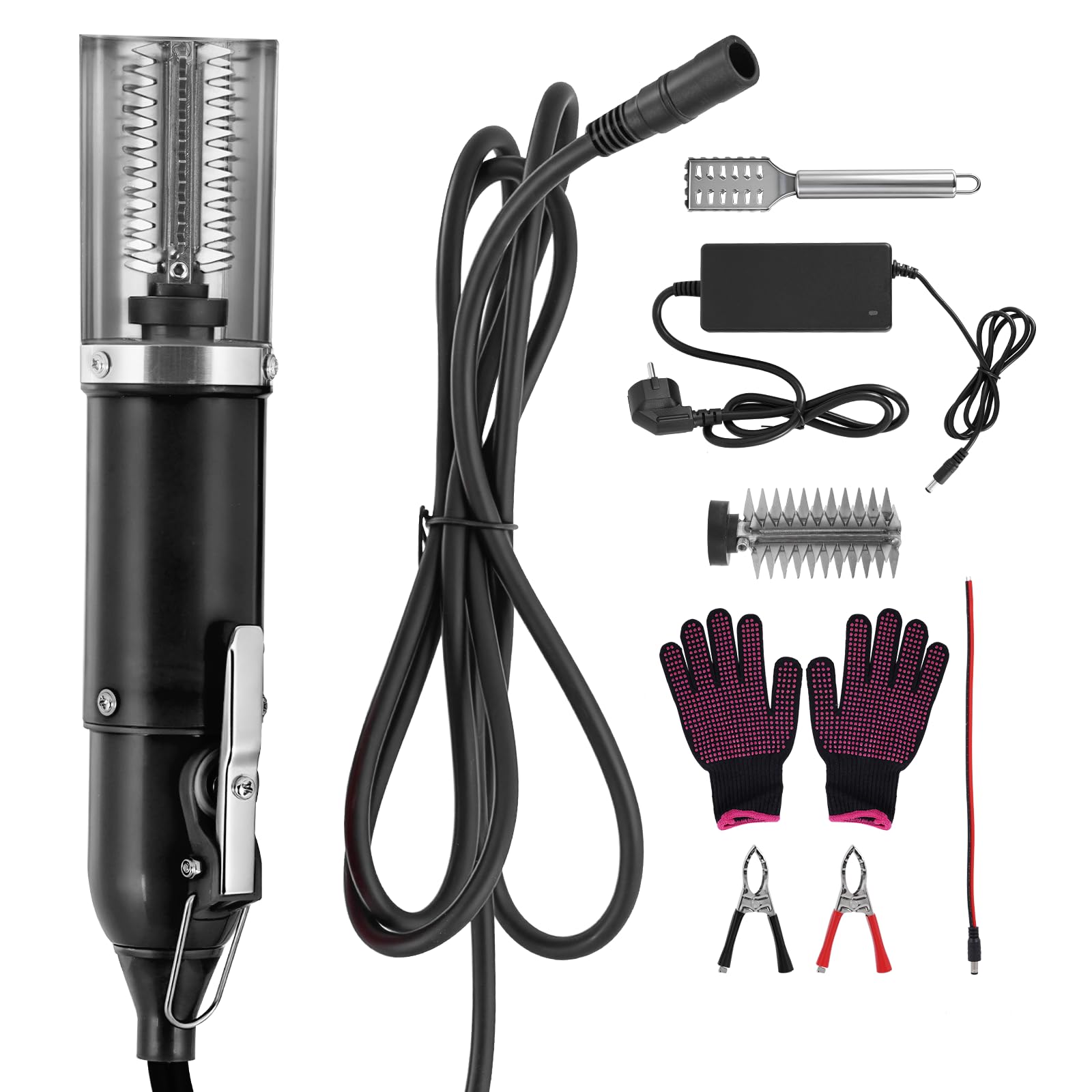 MXBAOHENG Squamatore Pesce Professionale Elettrico 120W 6500RPM Squamatore Elettrico Scaler Pesce Elettrico Raschietto Adatto per Pesci da 0,5-5kg Come Salmone/tonno Rosso/Trota/Aringa/merluzzo,ECC
