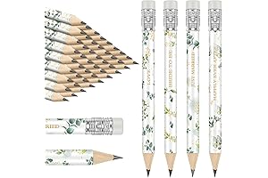 Teling Half Pencils for Bridal Shower, Engagement and Reception Games, and Green Wedding Decor