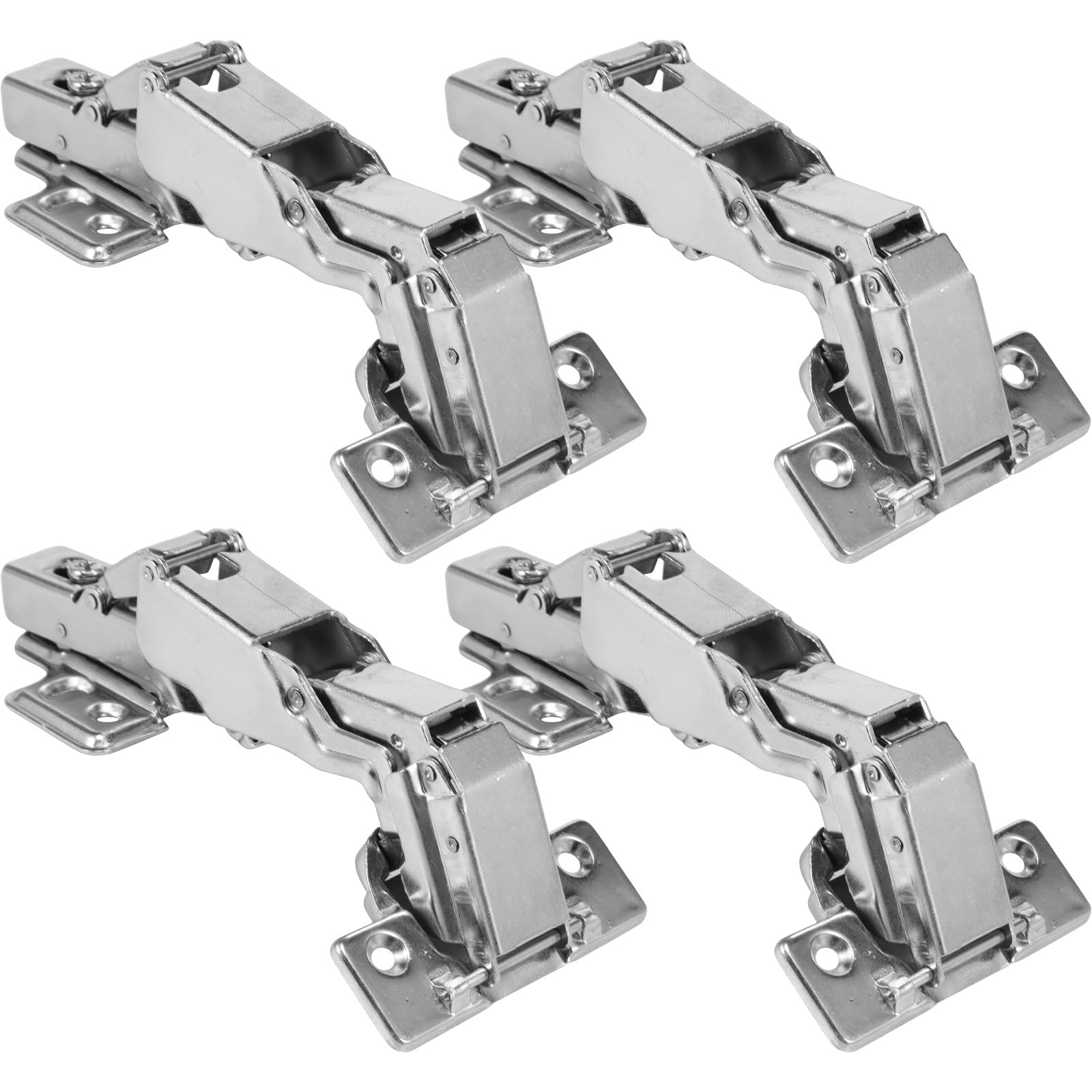 Bisagras 4 bisagras de gabinete 175 grados | Amortiguador hidráulico hidráulico Bisagras ocultas for muebles Amortiguadores ajustables