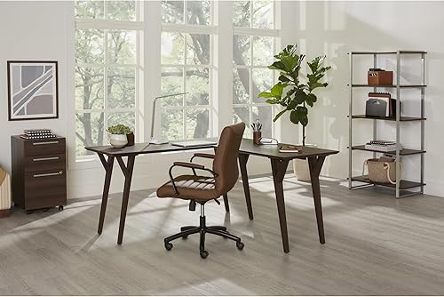 Miniatura 2 de Realspace Trezza - Archivador móvil vertical de 19 pulgadas D con 3 cajones, nogal cálido