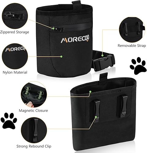 Miniatura 10 de Bolsa de golosinas para perros  3 formas de llevar bolsas de golosinas para entrenamiento de mascotas y 2 piezas de teñido con clicker para perros,