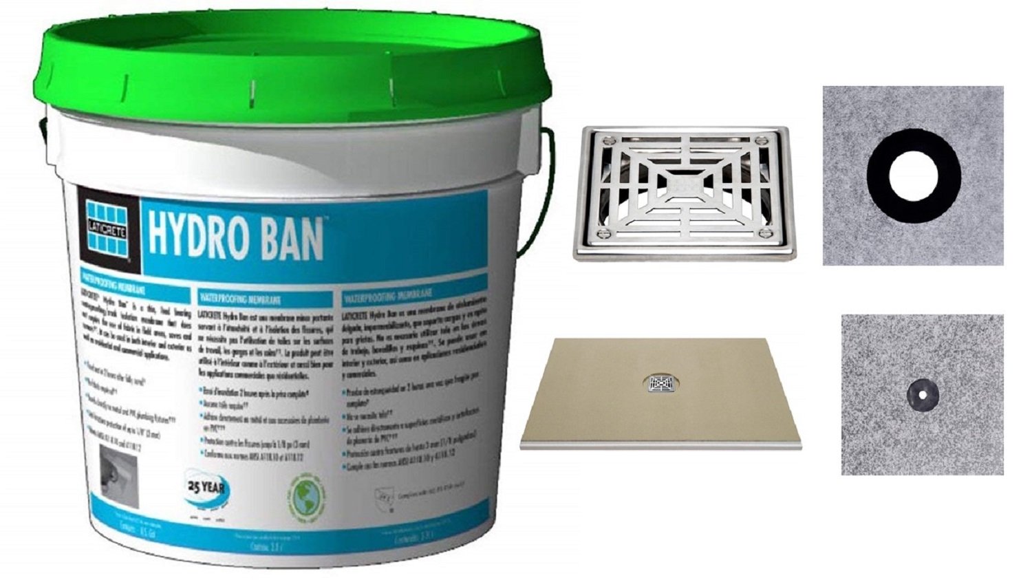 Buy Laticrete Shower Kit Hydro Ban Mini 1 Gallon Pail 48" x 48
