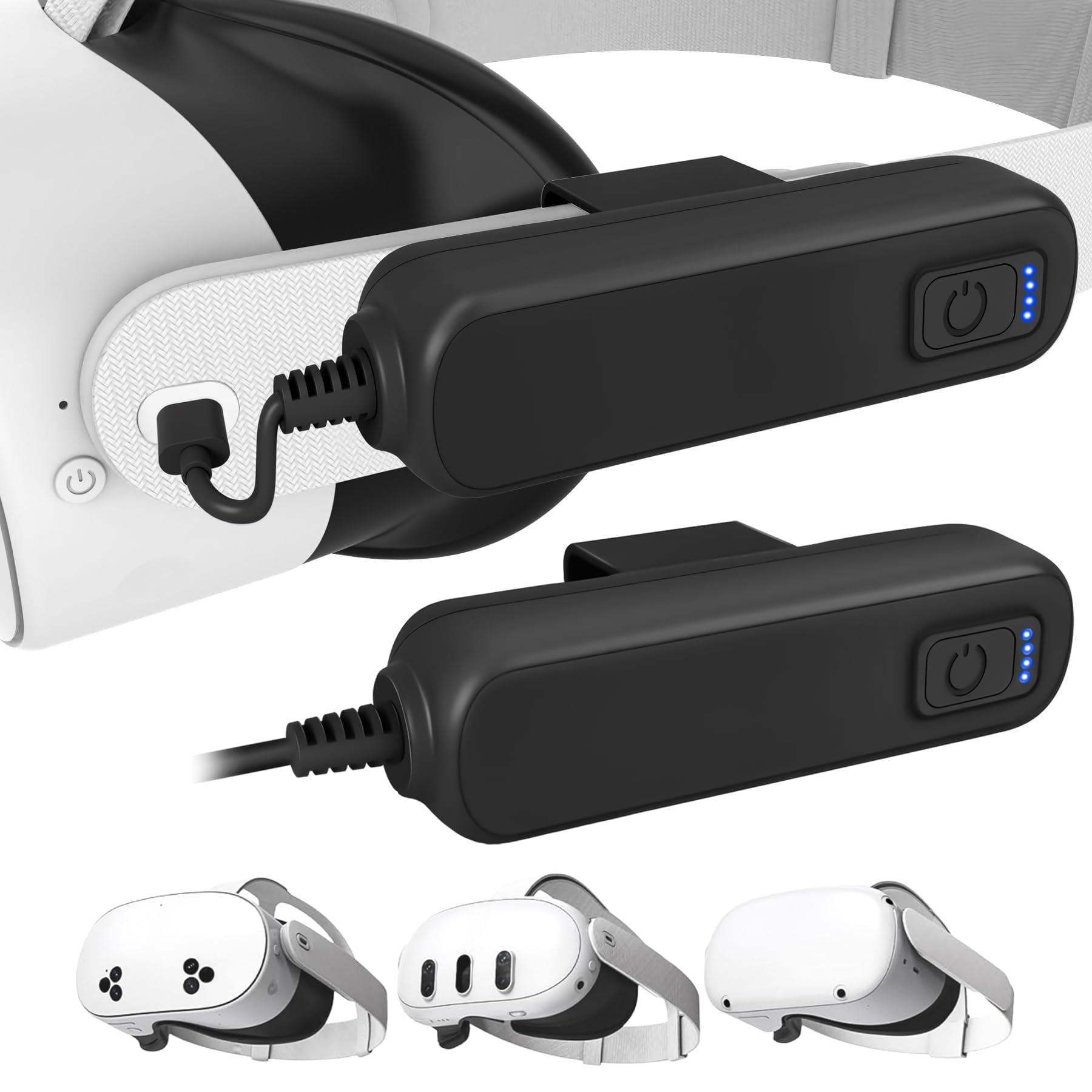 2-Pack 5000mAh Battery Pack for Meta/Oculus Quest 3S/3/2 : Amazon