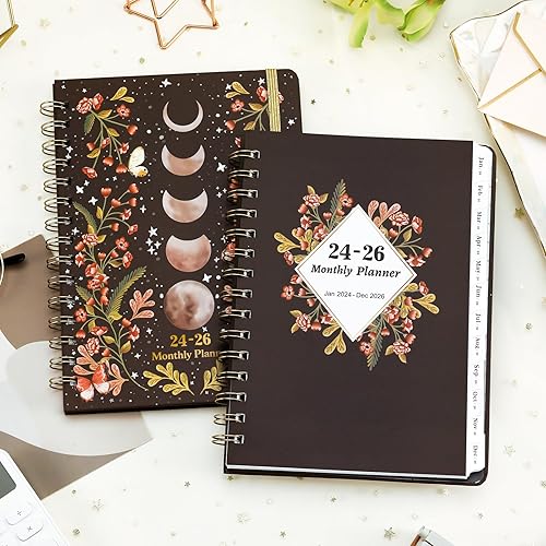 Miniatura 2 de Agenda mensual/calendario 2024-2026 – Agenda mensual de 3 años, enero de 2024 a diciembre de 2026, 6.3 x 8.4 pulgadas, 36 planificadores mensuales