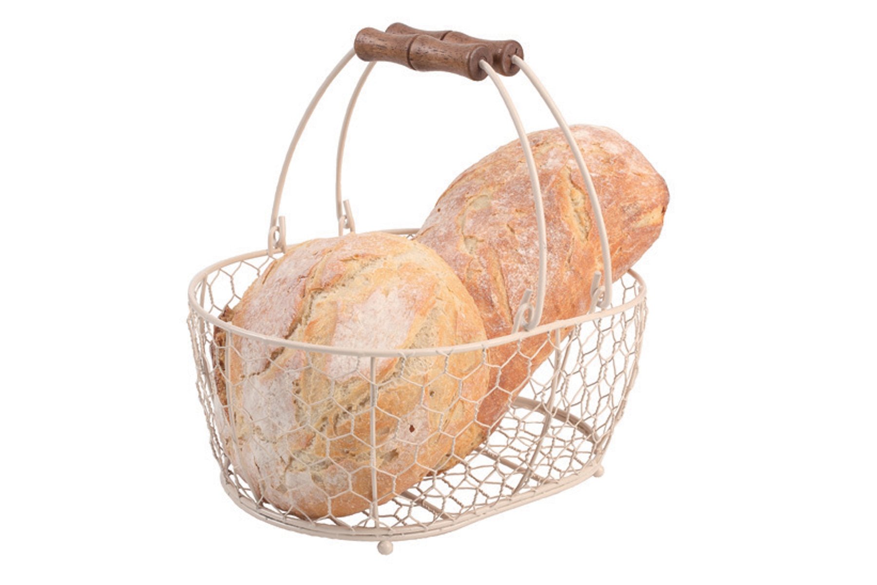 Panier de Provence ovale T & G Woodware de taille moyenne en grillage marron rustique, coloris marron rustique