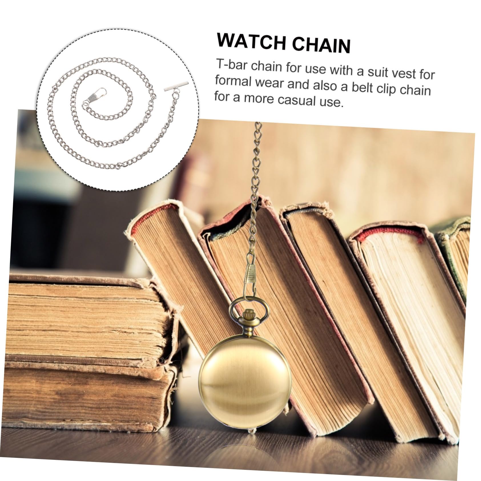 TENDYCOCO 2pcs Pocket Watch Chain Trouser Matching Necklaces for Couples Belt for Women Pants Chain Pocket Watch Stand Men Suit Chains Tank Tops for Women Vests Quartz Pocket Watch Silver