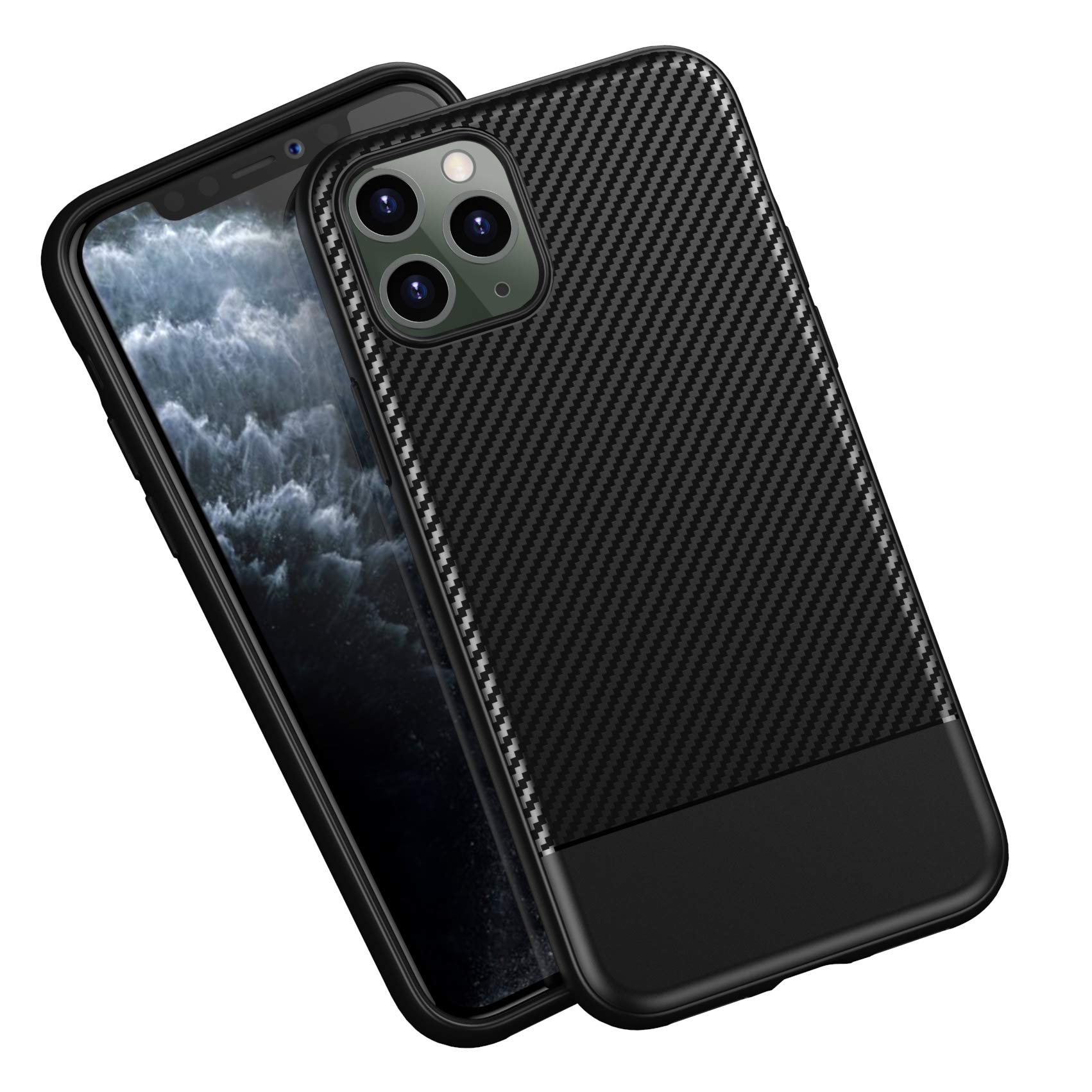 Custodia IPhone 11 Effetto Carbonio - Sottile E Flessibile In TPU Silicone - Antigraffio E Antiurto - AVANA
