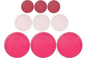 9 Lids Sweetheart Themed Bundle For Pyrex 7203 Glass Bowls