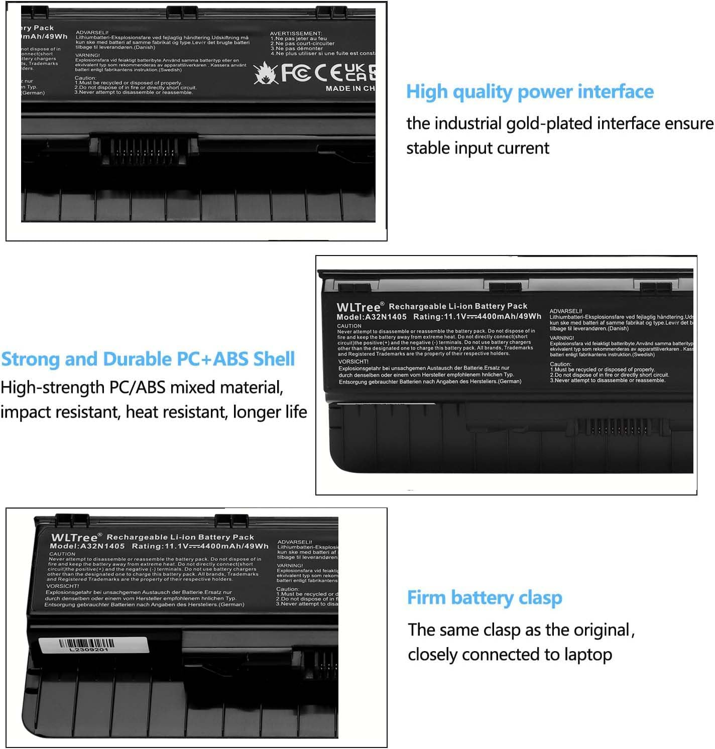 Batteria compatibile con Asus ROG G551JK-CN074H G551JK-CN100H 11.1V Batteria compatibile con Asus ROG G551JK-CN074H G551JK-CN100H 11.1V