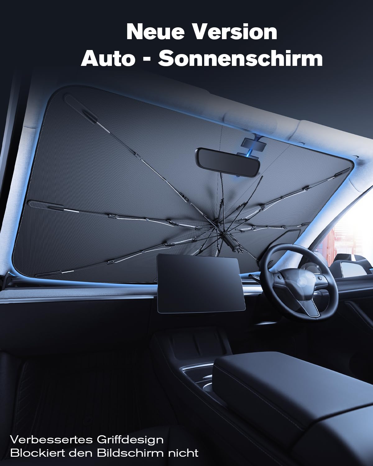 [2026 Nueva actualización] sombrilla Parasol para parabrisas Ben z GLC X253 X254 2016-2025, modelo actualizado para coche, protección UV, sombrilla plegable, sombrilla frontal