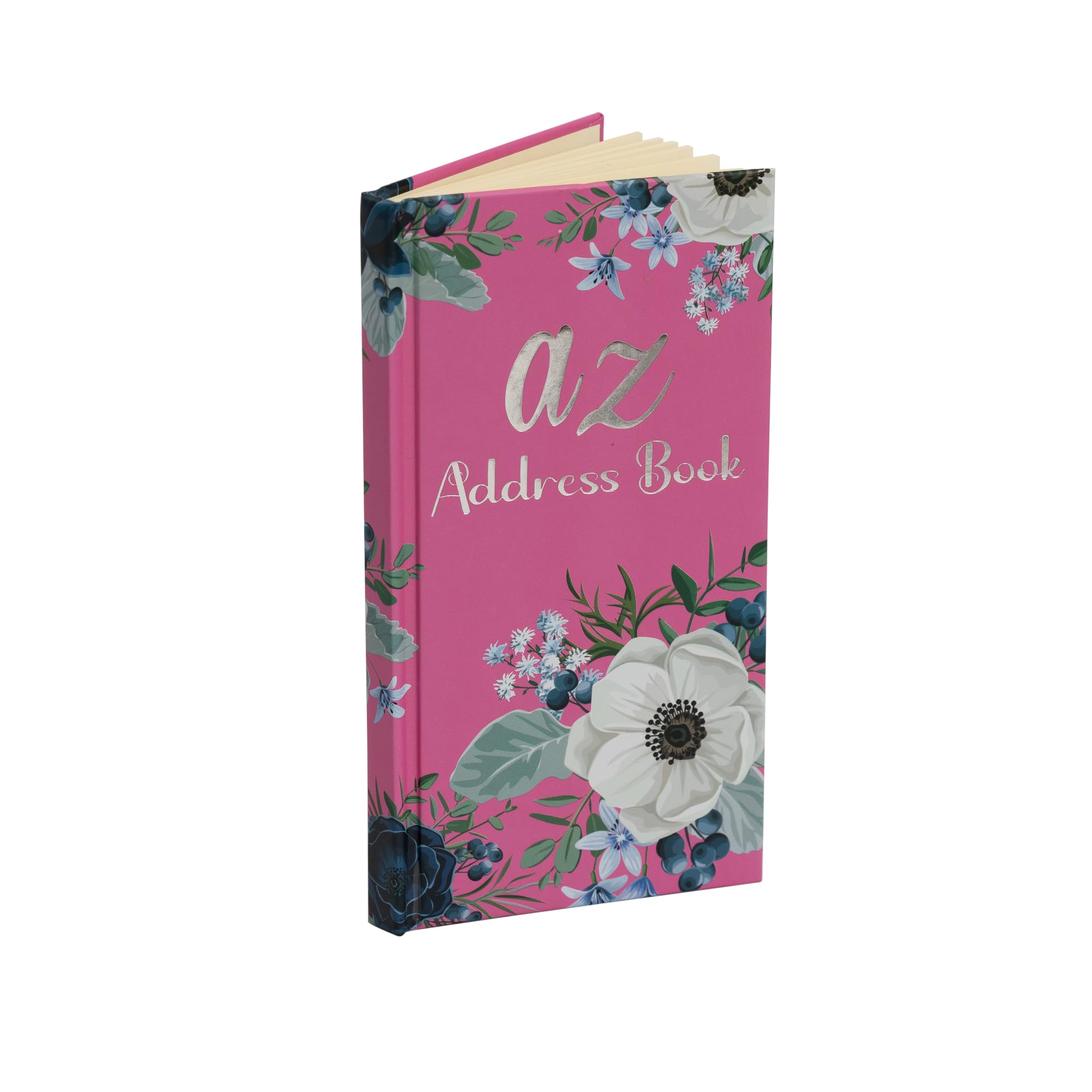 Telephone Address Book A-Z Index Hard Back Cover Slim, Cerise Flowers - Image 4