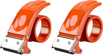 2 Pack Metal Packing Tape Dispenser Gun 2-inch Wide Tape Dispensers/3-Inch Inner Paper Core 2 inch Wide Tape