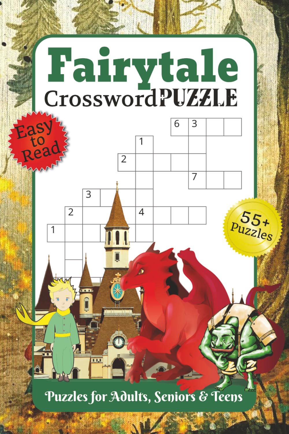 Fairytale Crossword Puzzle: Puzzles for Adults, Seniors and Teens