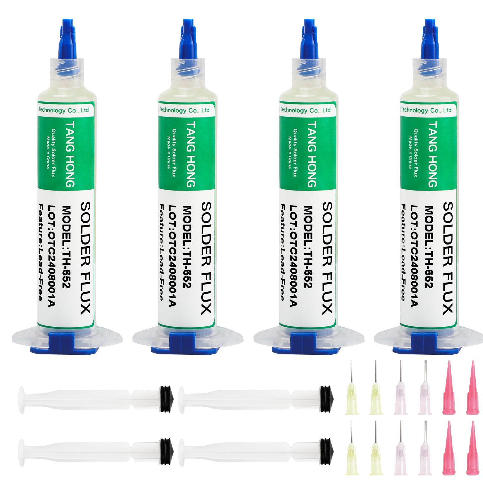 TANG HONGTH-652 Solder Flux (4PACK),10ML/Bottle No Clean Soldering Flux,For Soldering Precision Repair