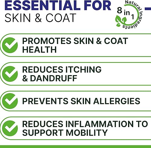 Miniatura 2 de Omega 3 para perros  para piel seca con picazón  Masticables de aceite de pescado  Suplemento para la piel y el pelaje  Alivio de picazón, alergias,