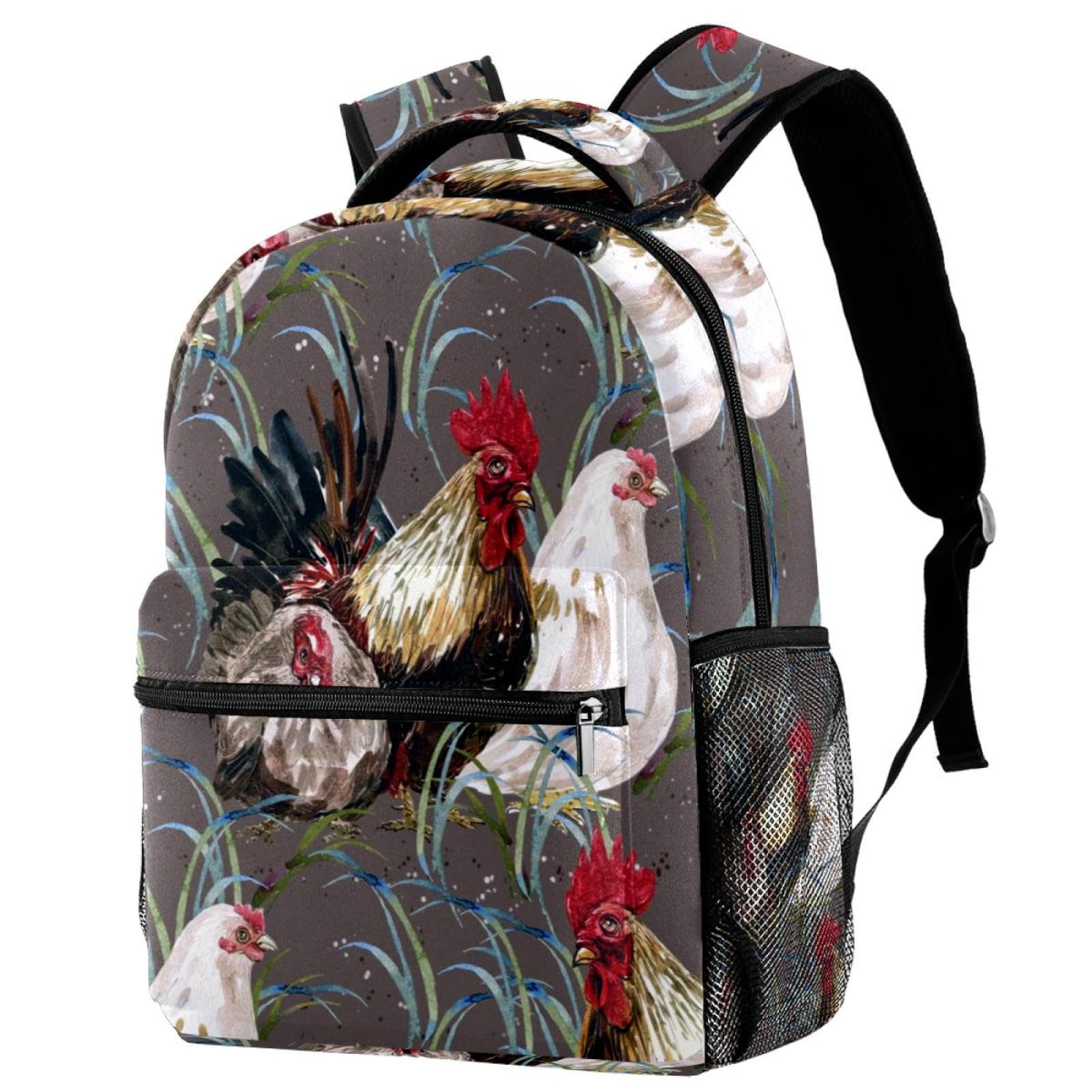 Sac à dos d'école aux finitions soignées et imprimé aquarelle unique multicolore - 2